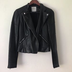 Zara Vegan Leather Moto Jacket